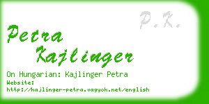 petra kajlinger business card